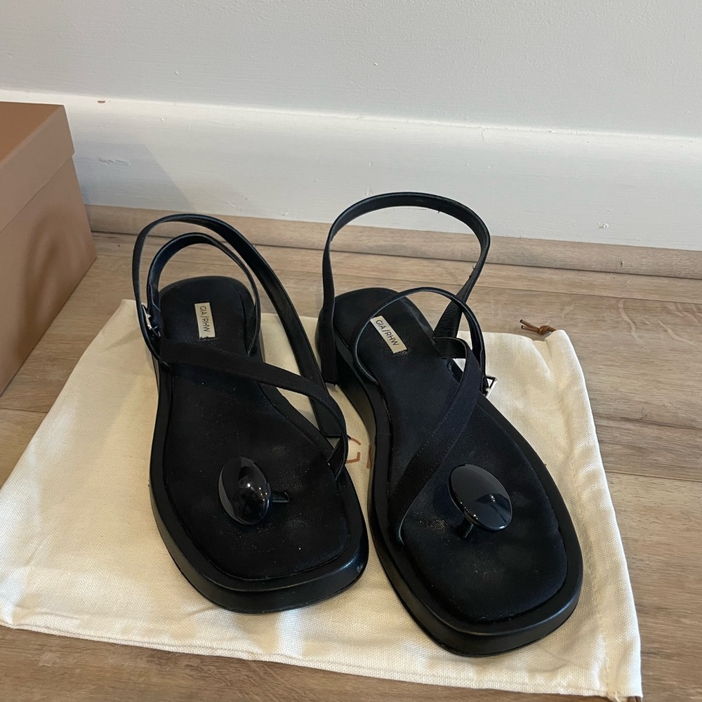 GIABORGHINI BLACK GIA/RHW ROSIE 18 SANDALS